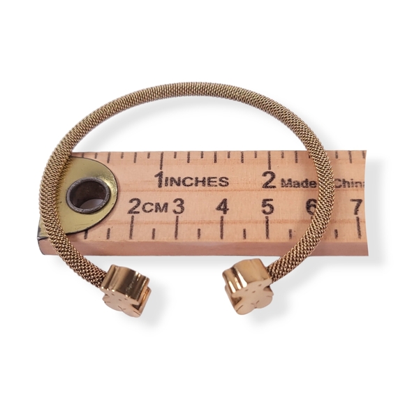 New! Tous Gold bangle Bracelet with Logo. Stainless Steel. - Picture 3 of 4